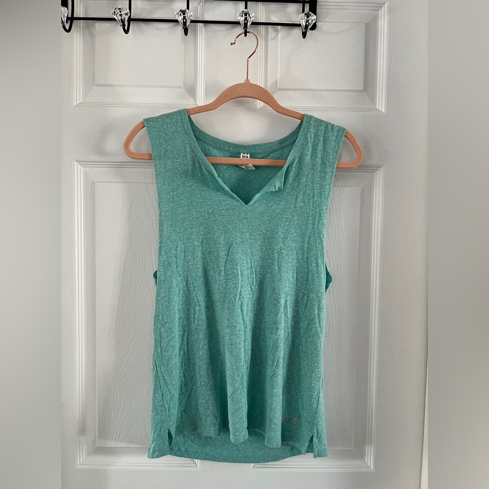 Under Armor Teal V-Neck Tank Top